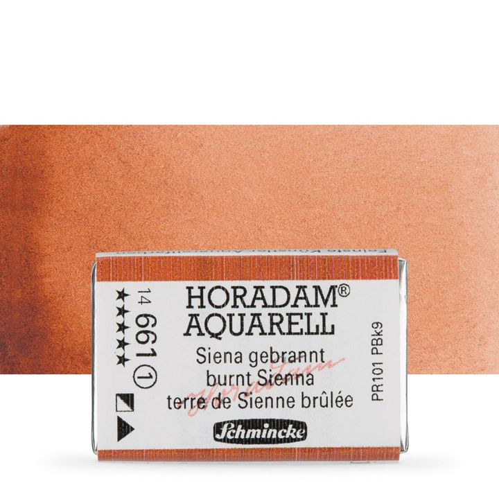 Schmincke Horadam Aquarellfarben im ganzen Näpfchen – 661 gebrannt sienna