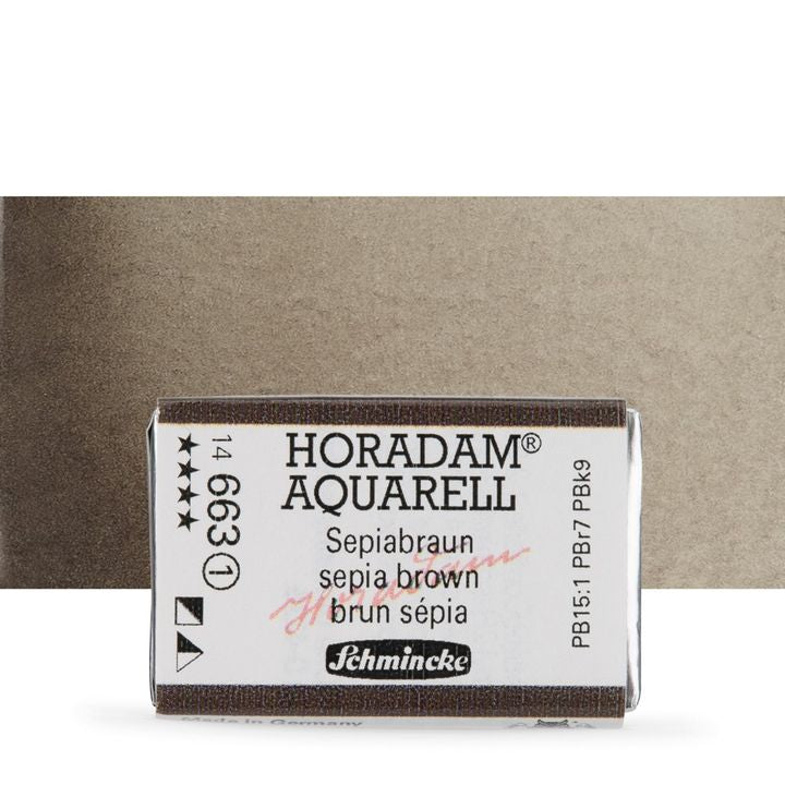 Schmincke Horadam Aquarellfarben im ganzen Näpfchen – 663 sepia Braun