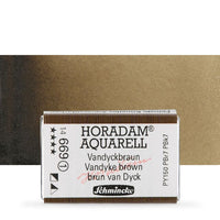 Schmincke Horadam Aquarellfarben im ganzen Näpfchen – 669 Vandyke brown