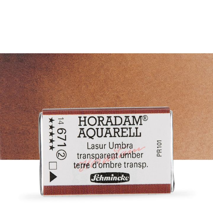 Schmincke Horadam Aquarellfarben im ganzen Näpfchen – 671 transparent umbra