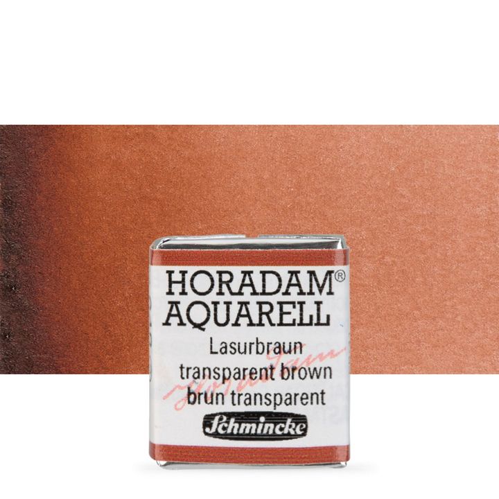 Schmincke Horadam Aquarellfarben im halben Näpfchen – 648 transparent Braun