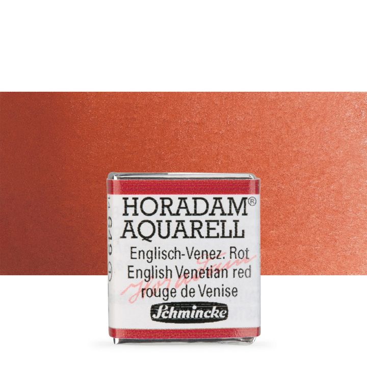 Schmincke Horadam Aquarellfarben im halben Näpfchen – 649 Englische Venezianischrot