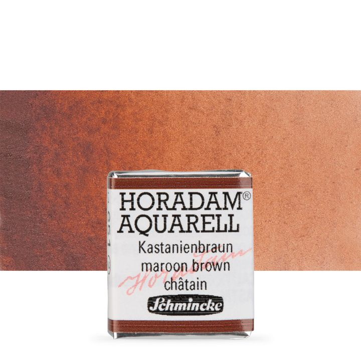 Schmincke Horadam Aquarellfarben im halben Näpfchen – 651 kastanienbraun