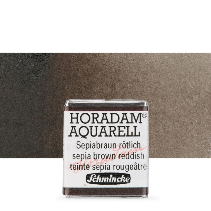 Schmincke Horadam Aquarellfarben im halben Näpfchen – 662 sepia-braun rötlich