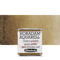 Schmincke Horadam Aquarellfarben im halben Näpfchen – 665 Grün umbra