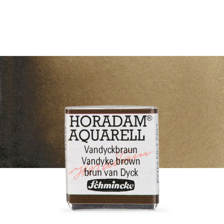 Schmincke Horadam Aquarellfarben im halben Näpfchen – 669 Vandyke brown