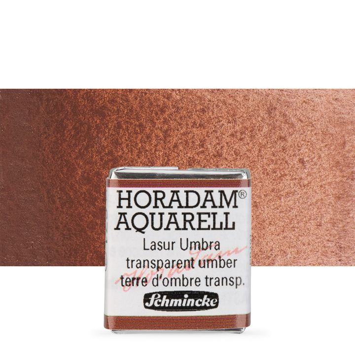 Schmincke Horadam Aquarellfarben im halben Näpfchen – 671 transparent umbra