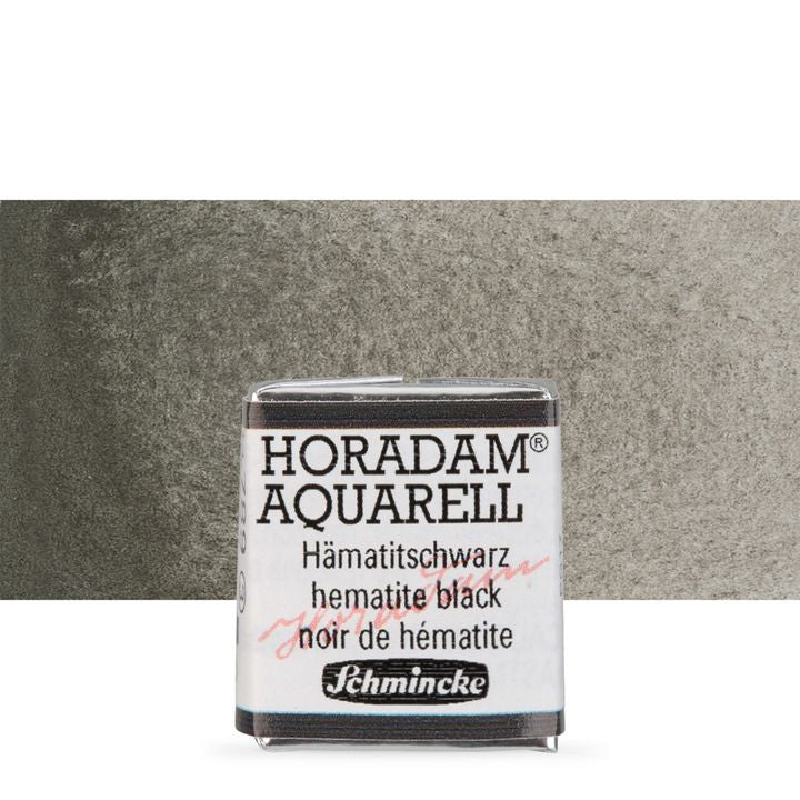 Schmincke Horadam Aquarellfarben im halben Näpfchen – 789 hematite black