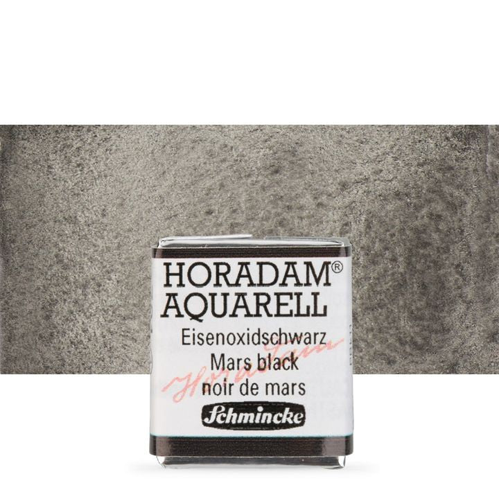 Schmincke Horadam Aquarellfarben im halben Näpfchen – 791 Mars black