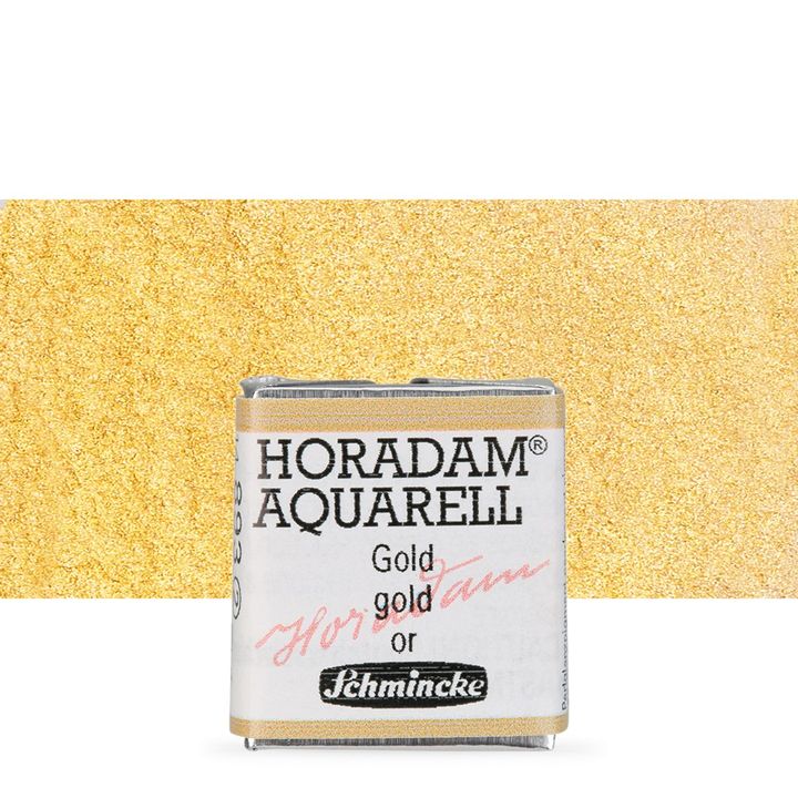 Schmincke Horadam Aquarellfarben im halben Näpfchen – 893 Gold