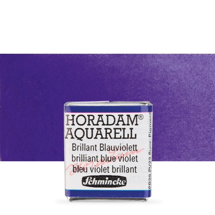 Schmincke Horadam Aquarellfarben im halben Näpfchen – 910 brilliant blue violet