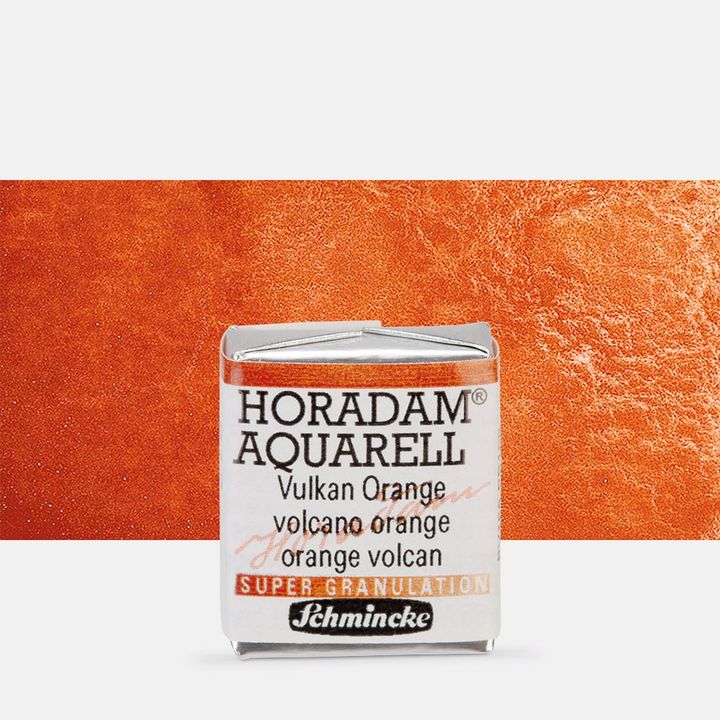 Schmincke Horadam Aquarellfarben im halben Näpfchen – 912 vulkanorange