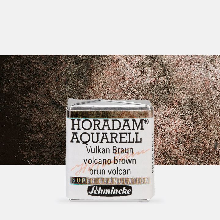 Schmincke Horadam Aquarellfarben im halben Näpfchen – 915 vulkanbraun