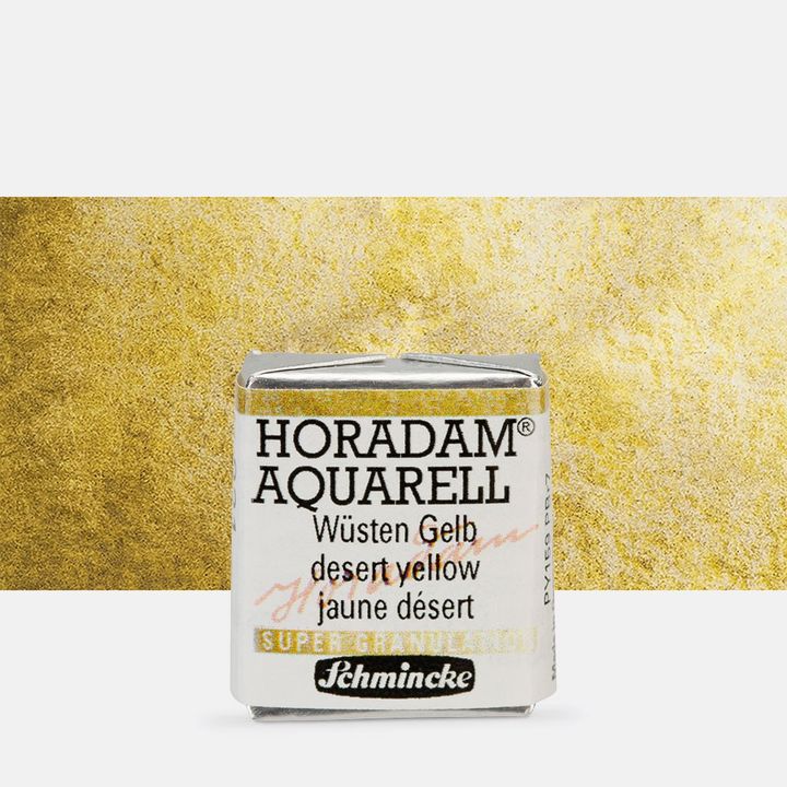 Schmincke Horadam Aquarellfarben im halben Näpfchen – 921 wüstengelb