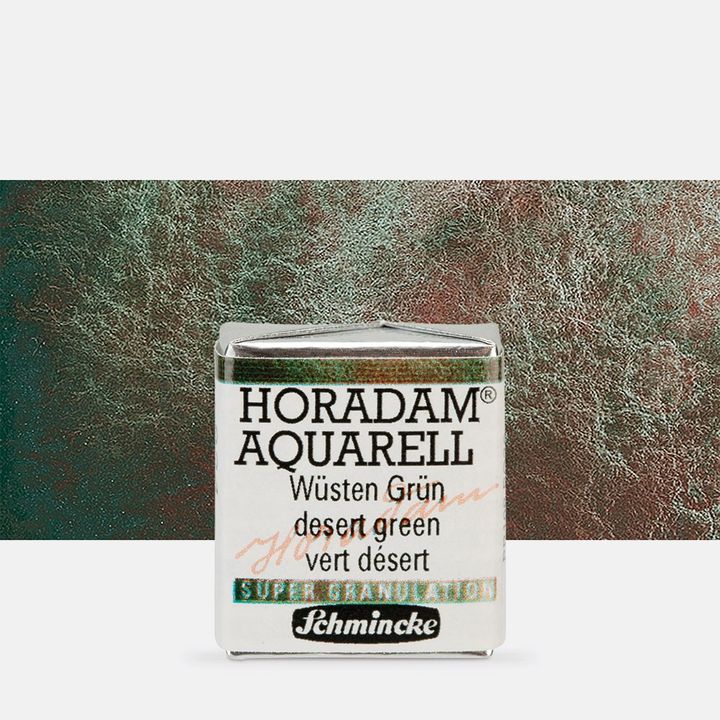 Schmincke Horadam Aquarellfarben im halben Näpfchen – 924 Wüstengrün