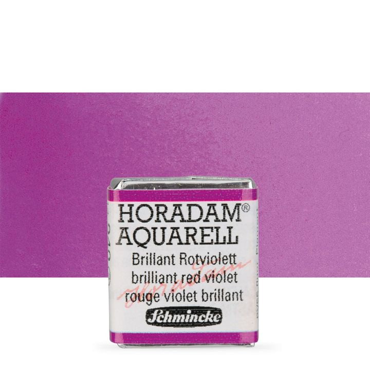 Schmincke Horadam Aquarellfarben im halben Näpfchen – 940 brilliant red violet