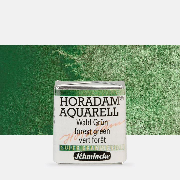 Schmincke Horadam Aquarellfarben im halben Näpfchen – 942 Waldgrün