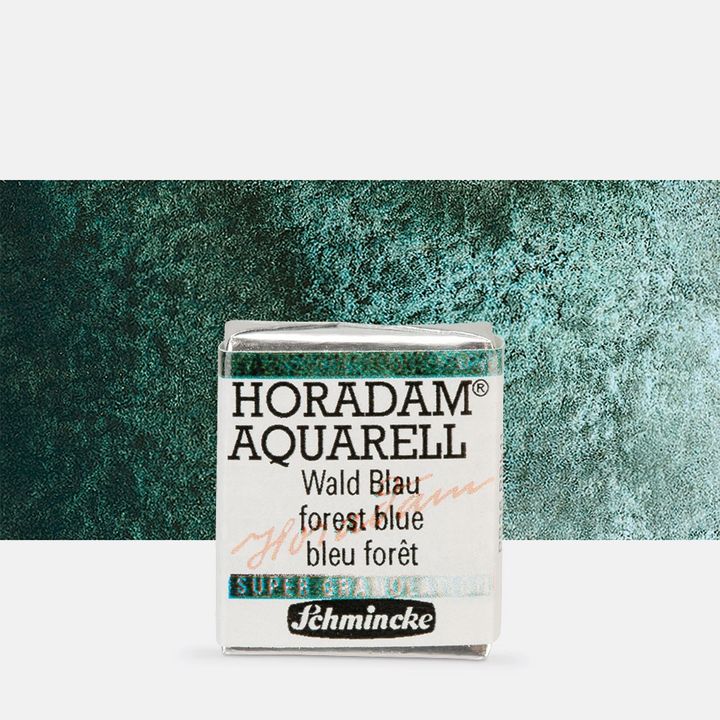 Schmincke Horadam Aquarellfarben im halben Näpfchen – 943 Waldblau