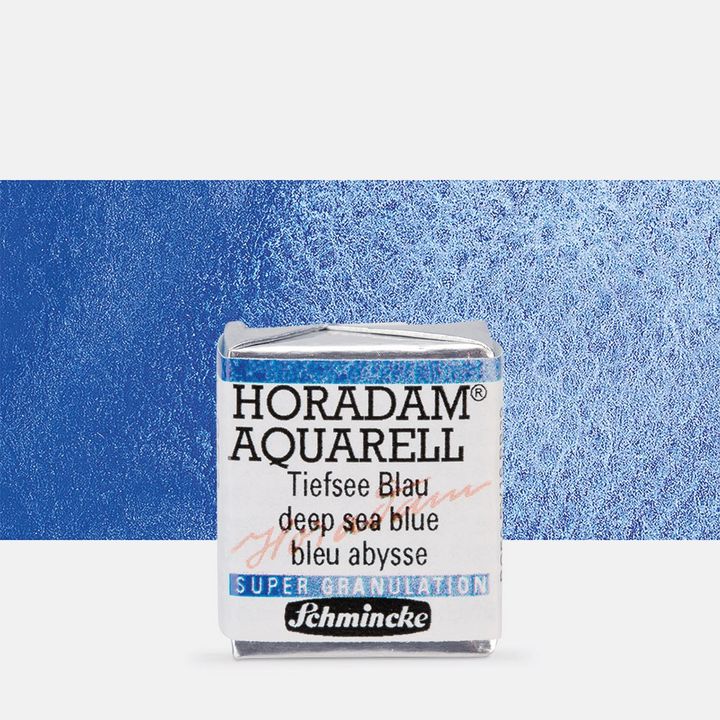 Schmincke Horadam Aquarellfarben im halben Näpfchen – 953 Unterwasserblau