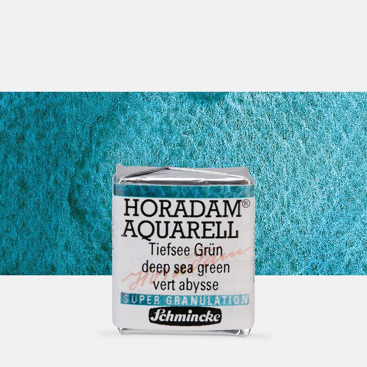 Schmincke Horadam Aquarellfarben im halben Näpfchen – 954 Unterwassergrün