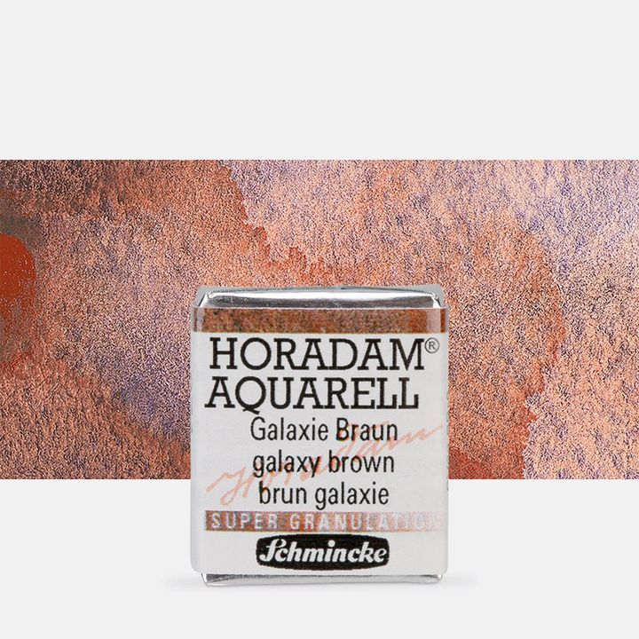 Schmincke Horadam Aquarellfarben im halben Näpfchen – 974 Galaxy Braun