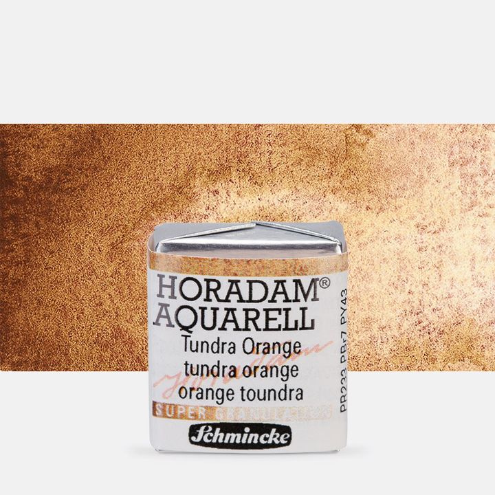 Schmincke Horadam Aquarellfarben im halben Näpfchen – 981 Tundra Orange