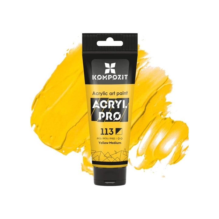 ACRYL PRO ART Kompozit Acrylfarbe 75 ml – 113 Gelb medium