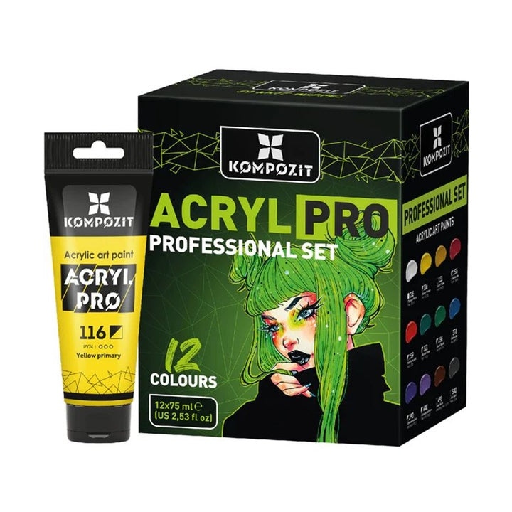 ACRYL PRO PROFESSIONAL Acrylfarben-Set 12x75 ml — Bild 8
