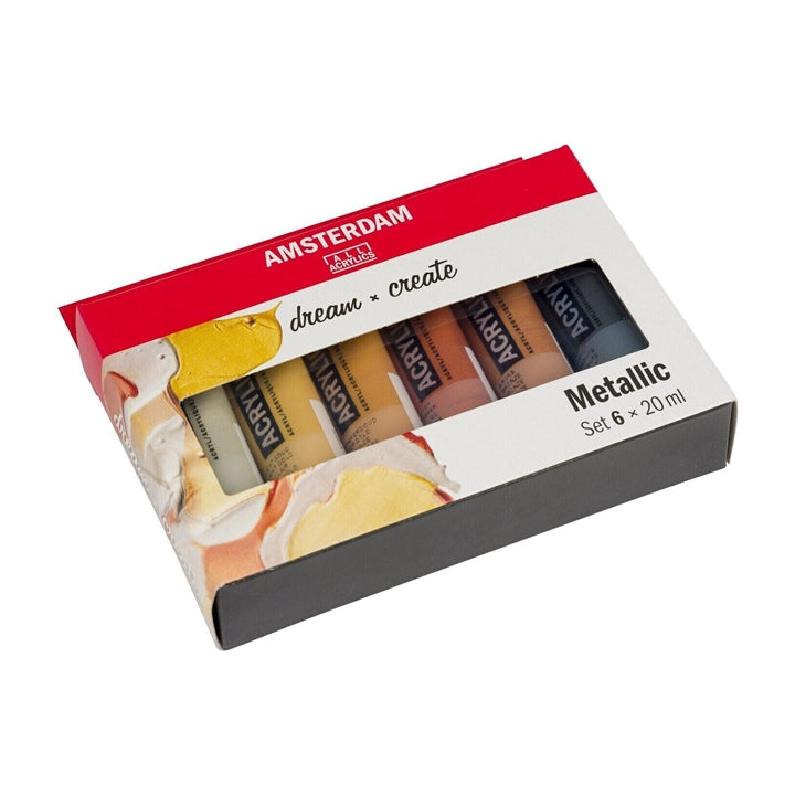 Acrylfarbenset AMSTERDAM dream and create Metallic 6 x 20 ml — Bild 2