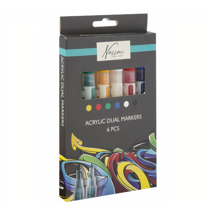 Acrylmarker DUAL Nassau Fine Art - 6er Set — Bild 5