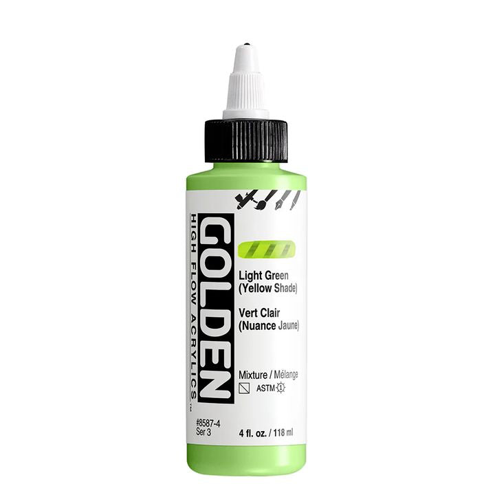 GOLDEN High Flow Acrylfarbe 118 ml – 8587 Hellgrün (Gelbstich)