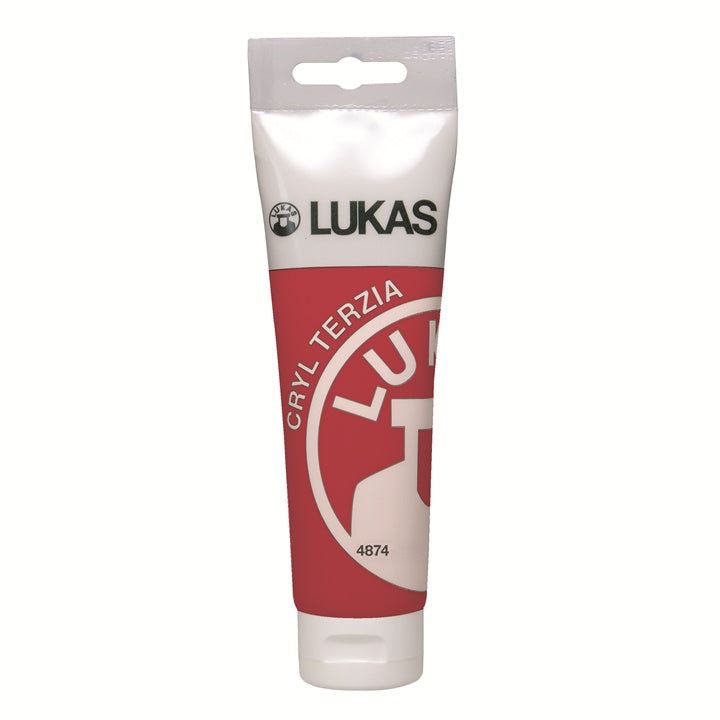 LUKAS Terzia Acrylfarbe 125 ml | verschiedene Farbtöne | Kadmium tiefrot