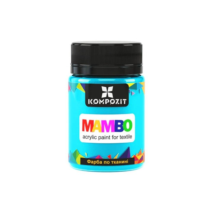 MAMBO Acrylfarbe für Textil und Leder 50 ml – 15 Türkis