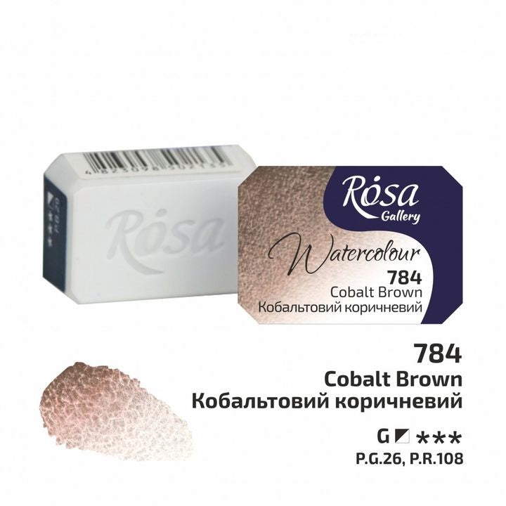 Rosa Gallery Aquarellfarben im Näpfchen 2,5 ml – 784 Kobaltovo Braun