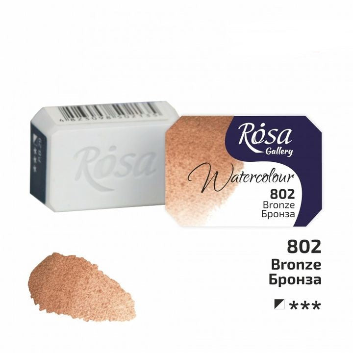Rosa Gallery Aquarellfarben im Näpfchen 2,5 ml – 802 Bronze