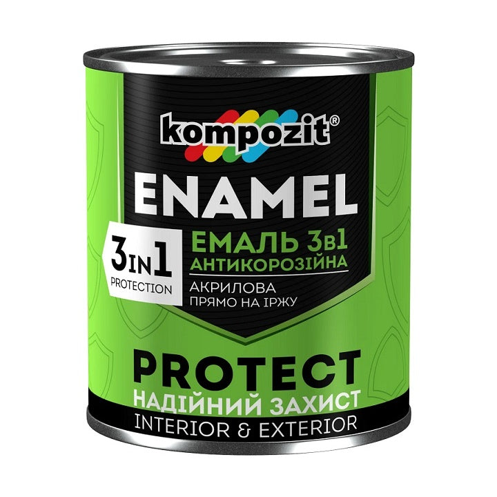 3-in-1 Korrosionsschutz-Emaille KOMPOZIT PROTECT 2,7 kg – Weiß