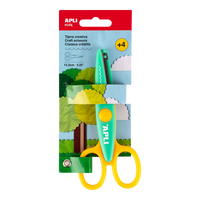 APLI Kreativschere 13,5 cm, abgerundete Spitze, symmetrisch – Wellen