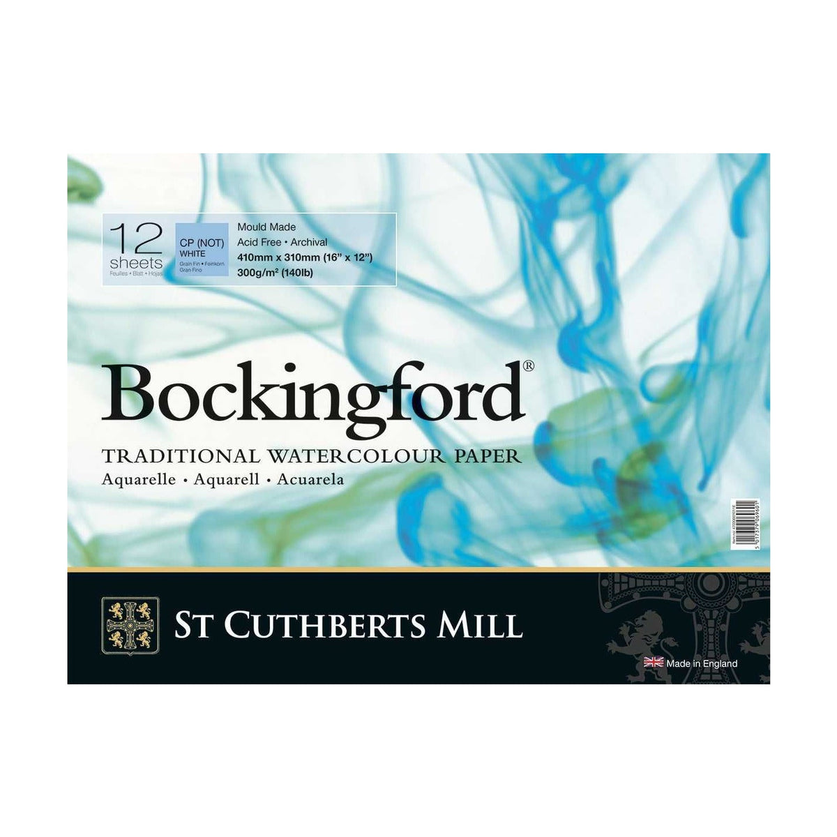 Aquarellblock CANSON St Cuthberts Bockingford 300 g/m² 12 Blatt Spiralbindung 18 – 41 cm