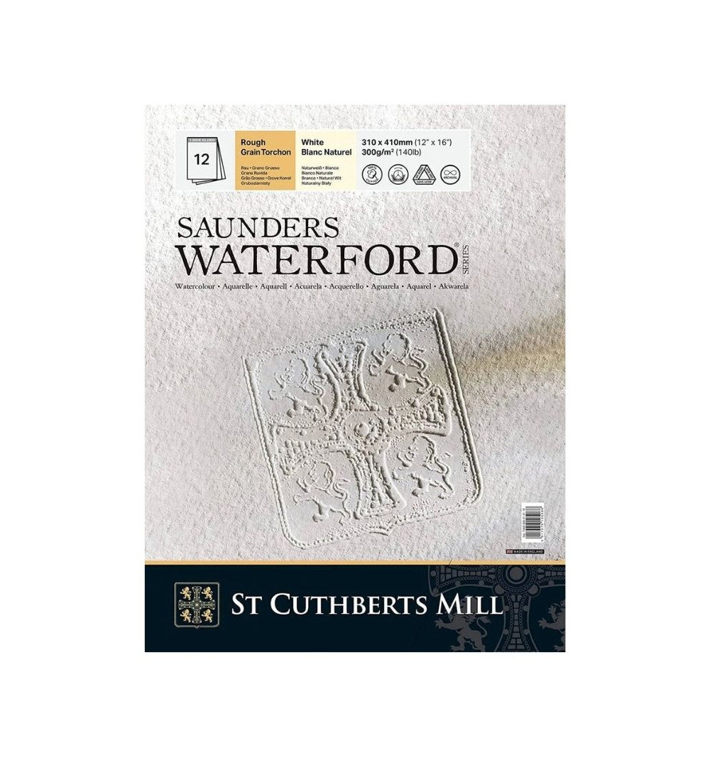 Aquarellblock CANSON St Cuthberts Saunders Rough 300 g/m² weiß 23 x 31 cm - 12 Blatt