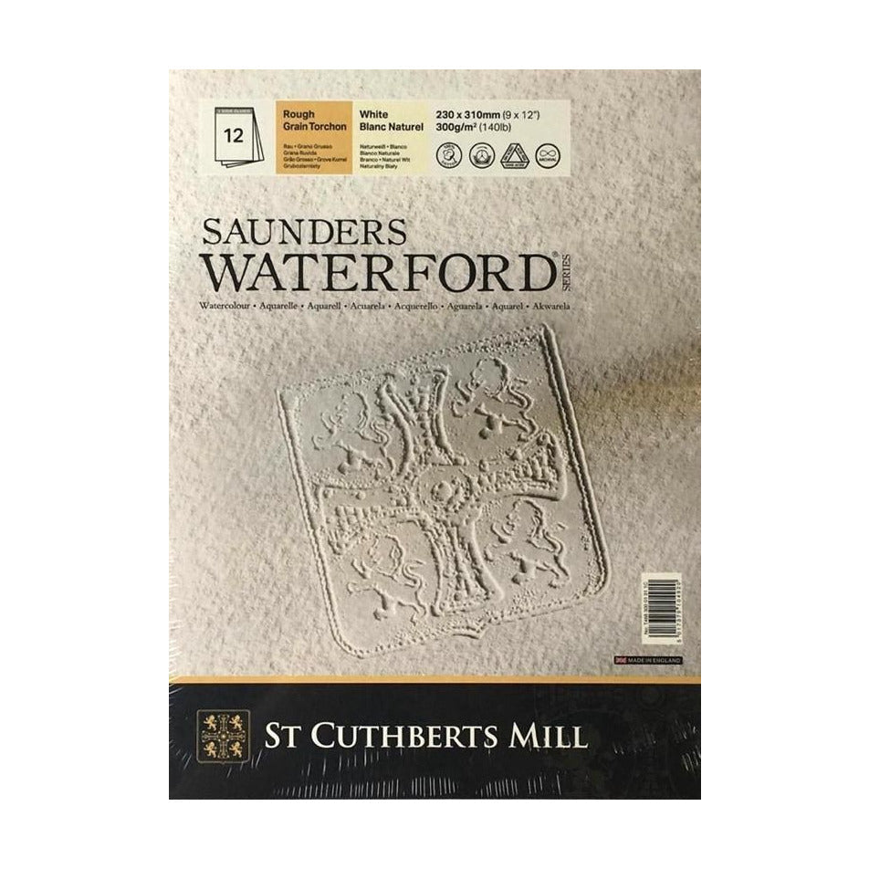 Aquarellblock CANSON St Cuthberts Saunders Rough 300 g/m² weiß 23 x 31 cm - 12 Blatt