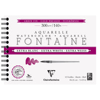 Aquarellblock CLAIREFONTAINE Fontaine CP Extraweiß 300 g 18 x 24 cm - 12 Blatt