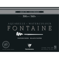 Aquarellblock CLAIREFONTAINE Fontaine CP Schwarz 300 g/m2 48,3 x 63,5 cm - 12 Blatt