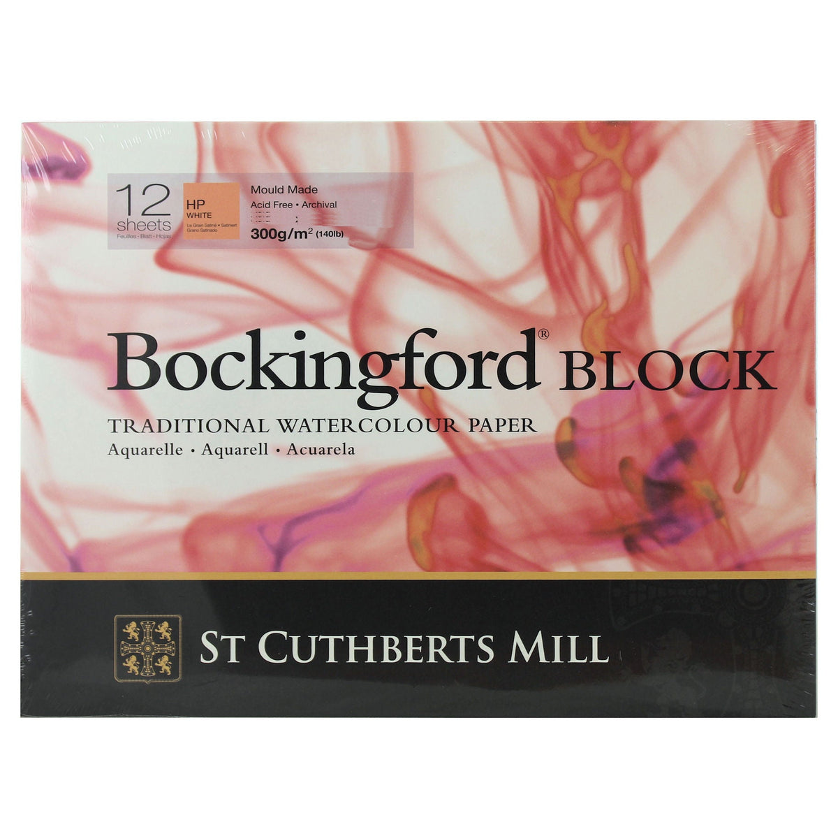 Aquarellblock St Cuthberts Mill Bockingford HP weiß 300 g/m² 12 Blatt – 31 – 41 cm