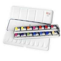 Aquarellfarben-Set "Botanycal" ROSA Gallery, Metallkoffer, 14 Farben, volle Töpfe — Bild 4