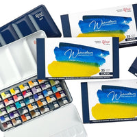 Aquarellfarbenset "Classic" ROSA GALLERY, Metallkoffer, 35 Farben, volle Töpfe — Bild 14