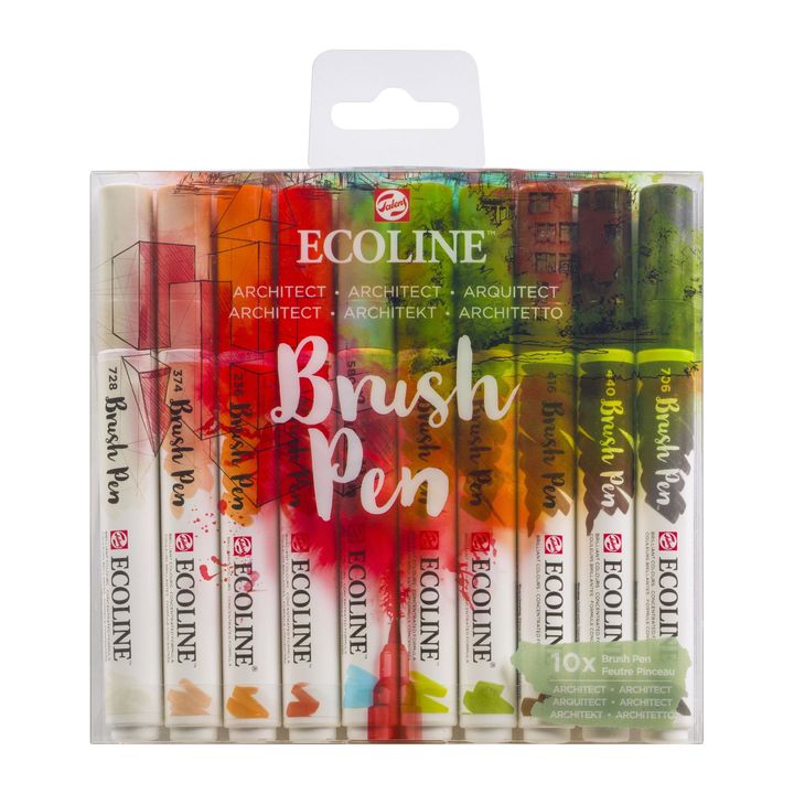 Aquarellstifte Ecoline Brush Pen Architect | 10er Set — Bild 6