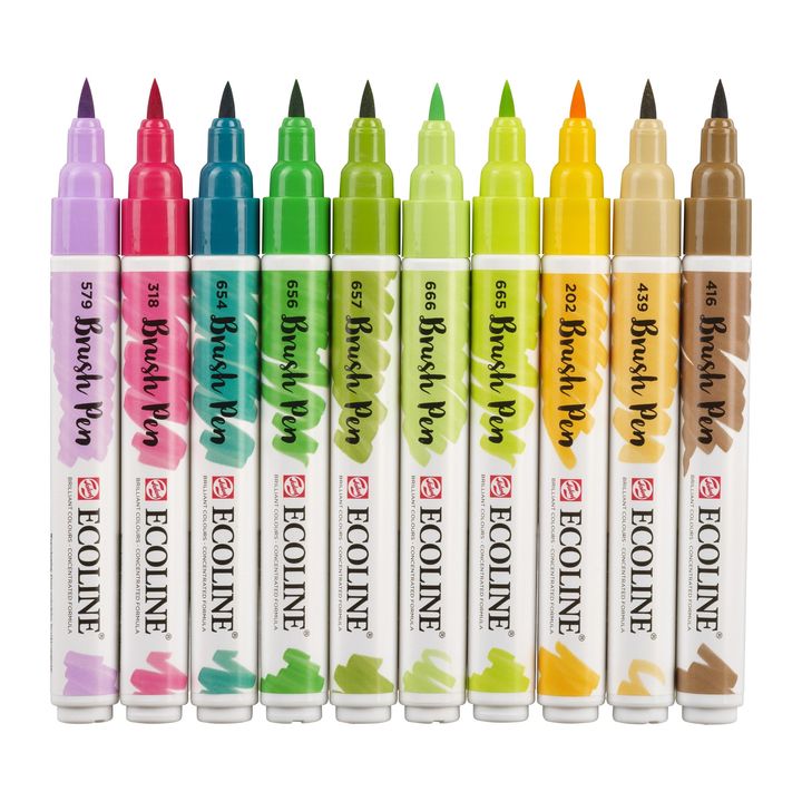 Aquarellstifte Ecoline Brush Pen Botanic | 10er Set — Bild 8
