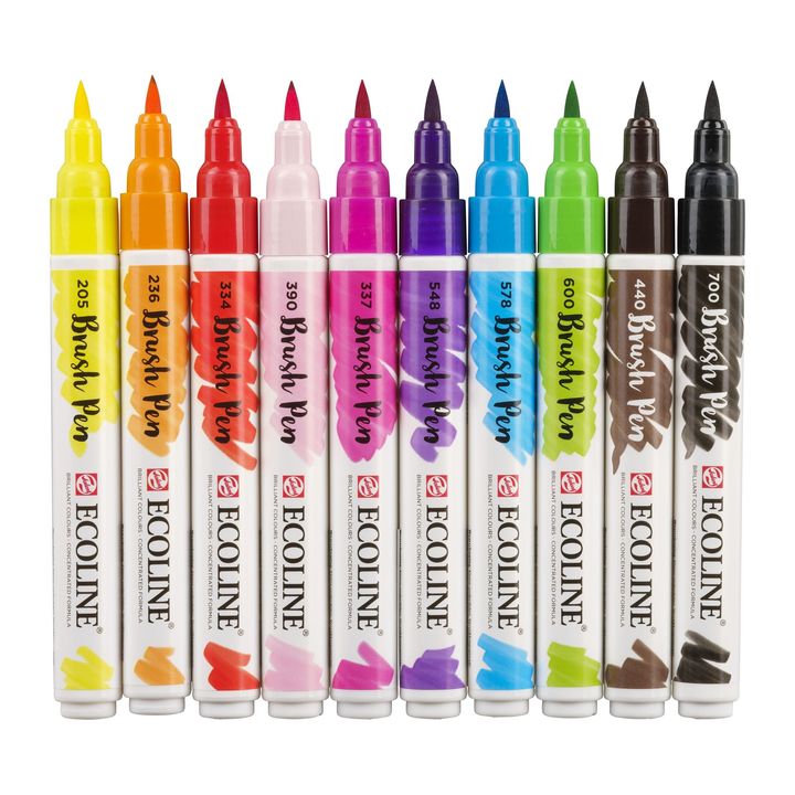 Aquarellstifte Ecoline Brush Pen Bright | 10er Set — Bild 8