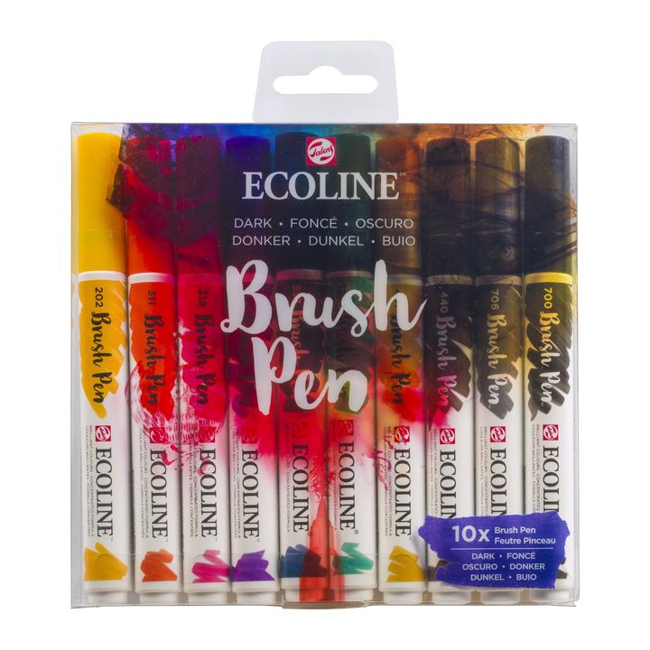 Aquarellstifte Ecoline Brush Pen Dark | 10er Set — Bild 6