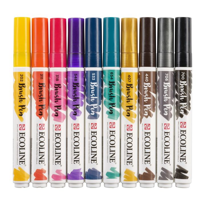 Aquarellstifte Ecoline Brush Pen Dark | 10er Set — Bild 10